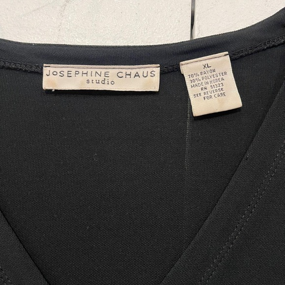 Josephine Chaus Studio Black Cardigan V Neck Long Sleeve Women XL Classic casual - Picture 3 of 7